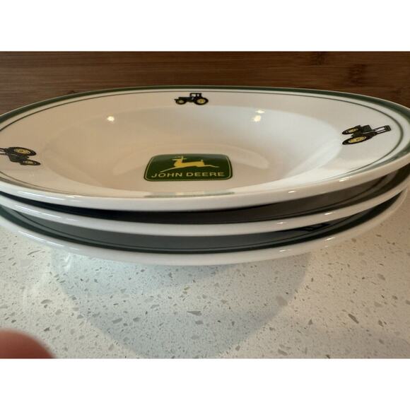 John Deere Cereal Soup Bowls Gibson Tractor Set Of‎ 3 - Picture 3 of 6